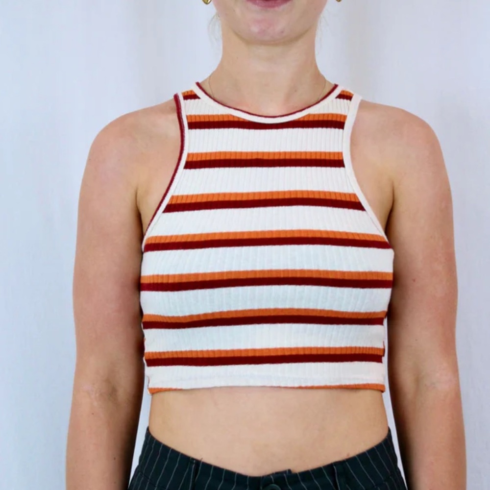 Tilly’s Striped Crop Tank Top